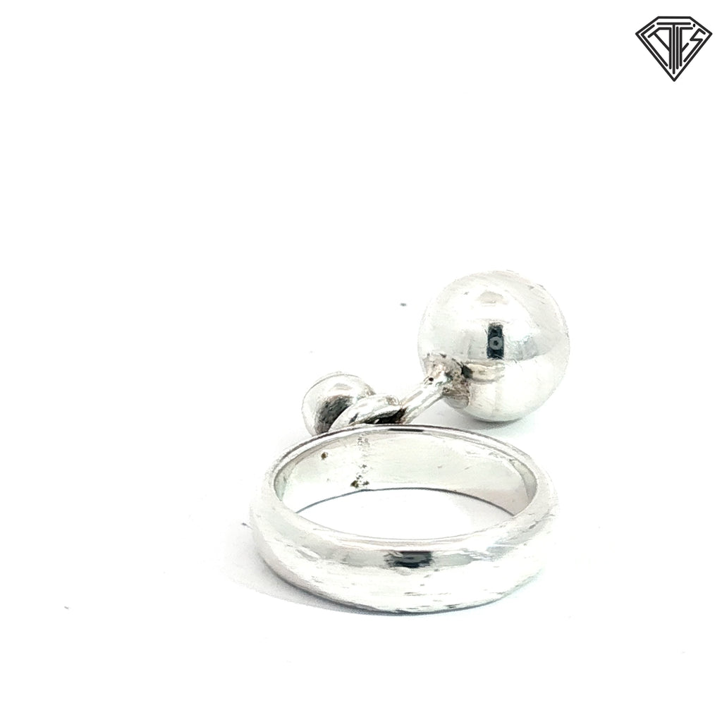 Mexican Sterling Silver Spinner Ring 8.6 gram Size 7