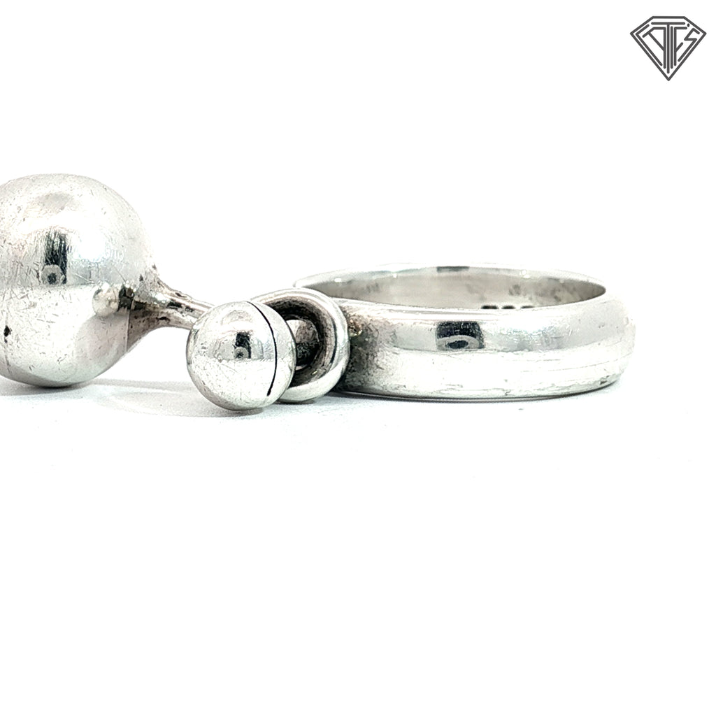 Mexican Sterling Silver Spinner Ring 8.6 gram Size 7