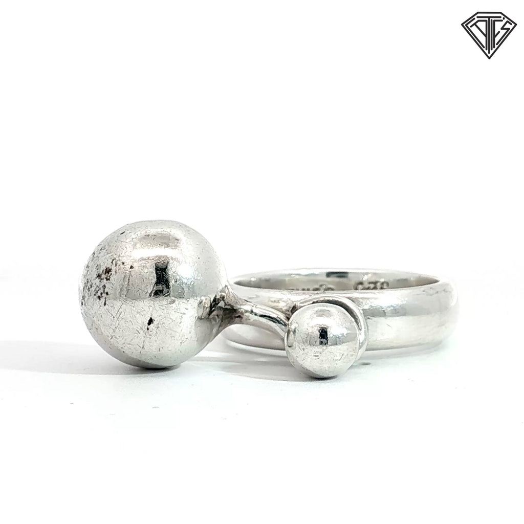 Mexican Sterling Silver Spinner Ring 8.6 gram Size 7