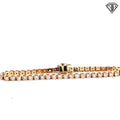 14k Yellow Gold 4.00ct F/G VS2 Round Diamond Tennis Bracelet