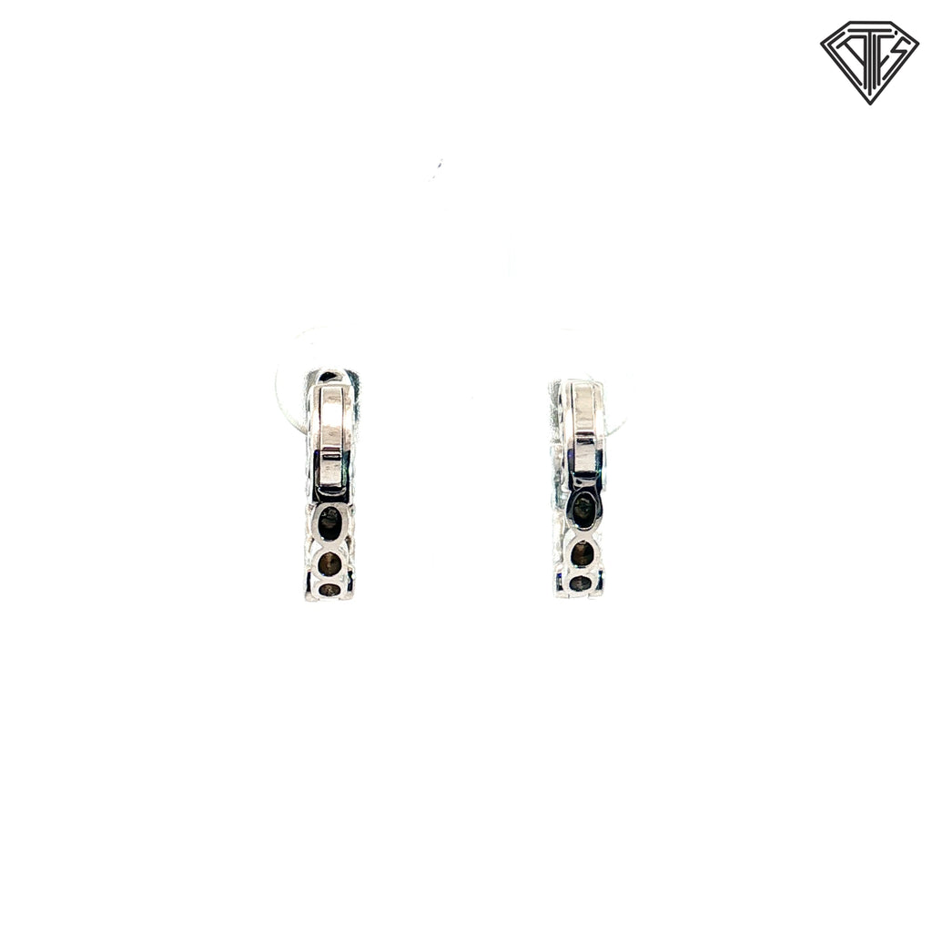 14k Yellow  Gold 1.50ct G VS2 (5) Round Diamond Huggie Hoops  1/2"inch