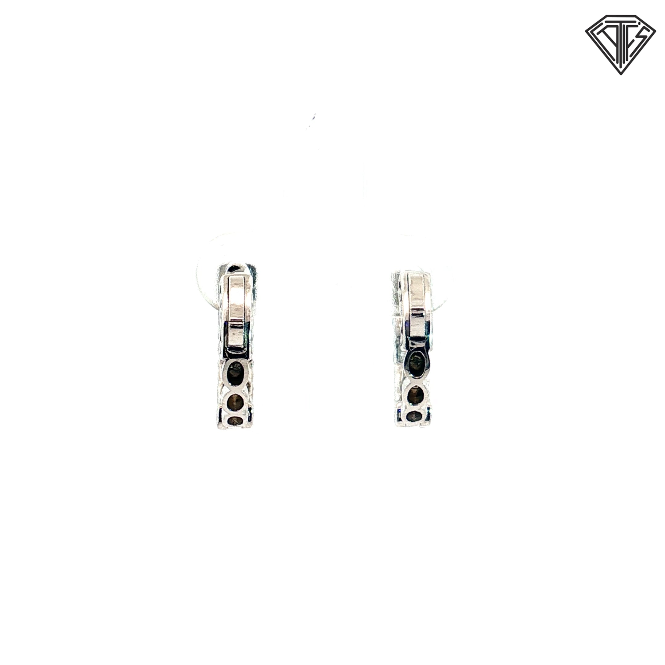 14k Yellow  Gold 1.50ct G VS2 (5) Round Diamond Huggie Hoops  1/2"inch