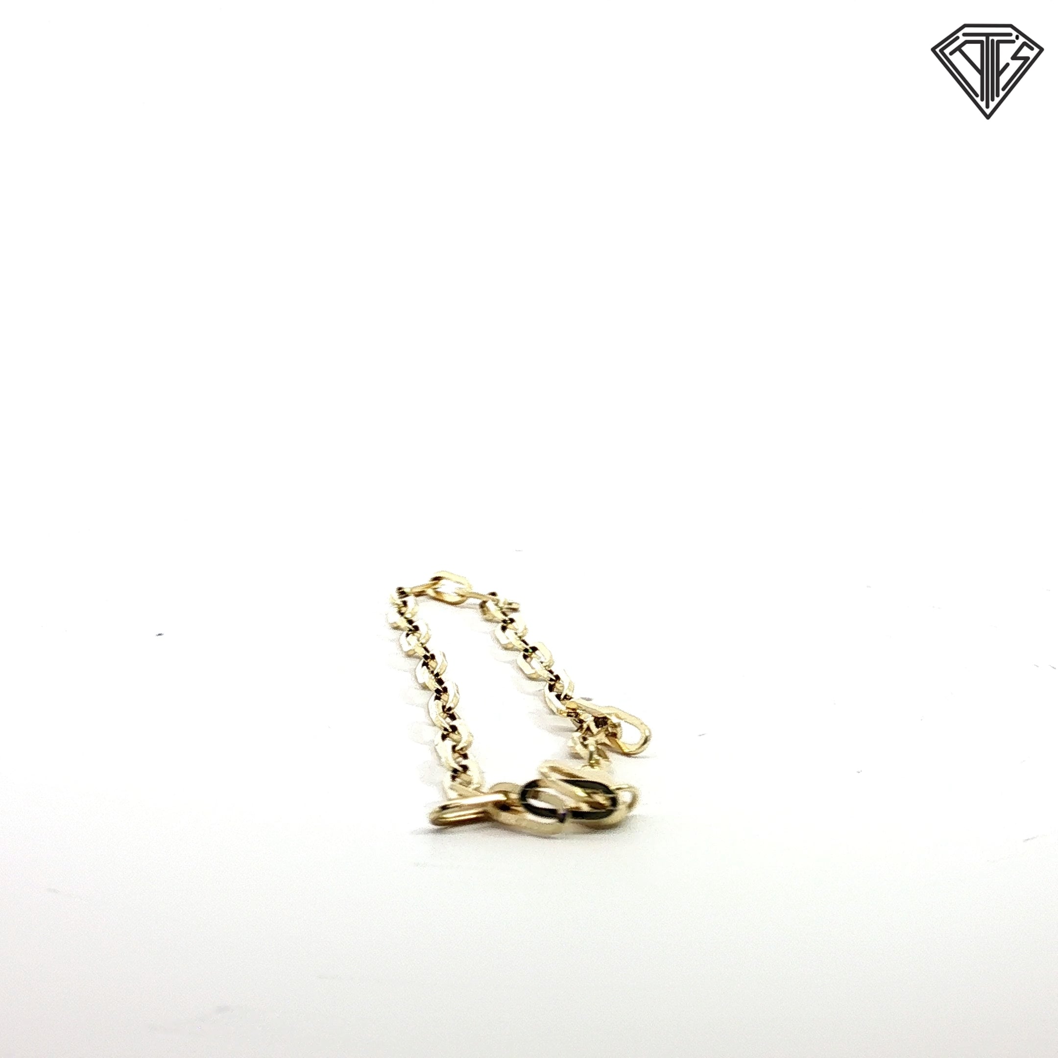 14k Yellow Gold Medium Paper Clip Link Bracelet  7"inch  2.8 gram