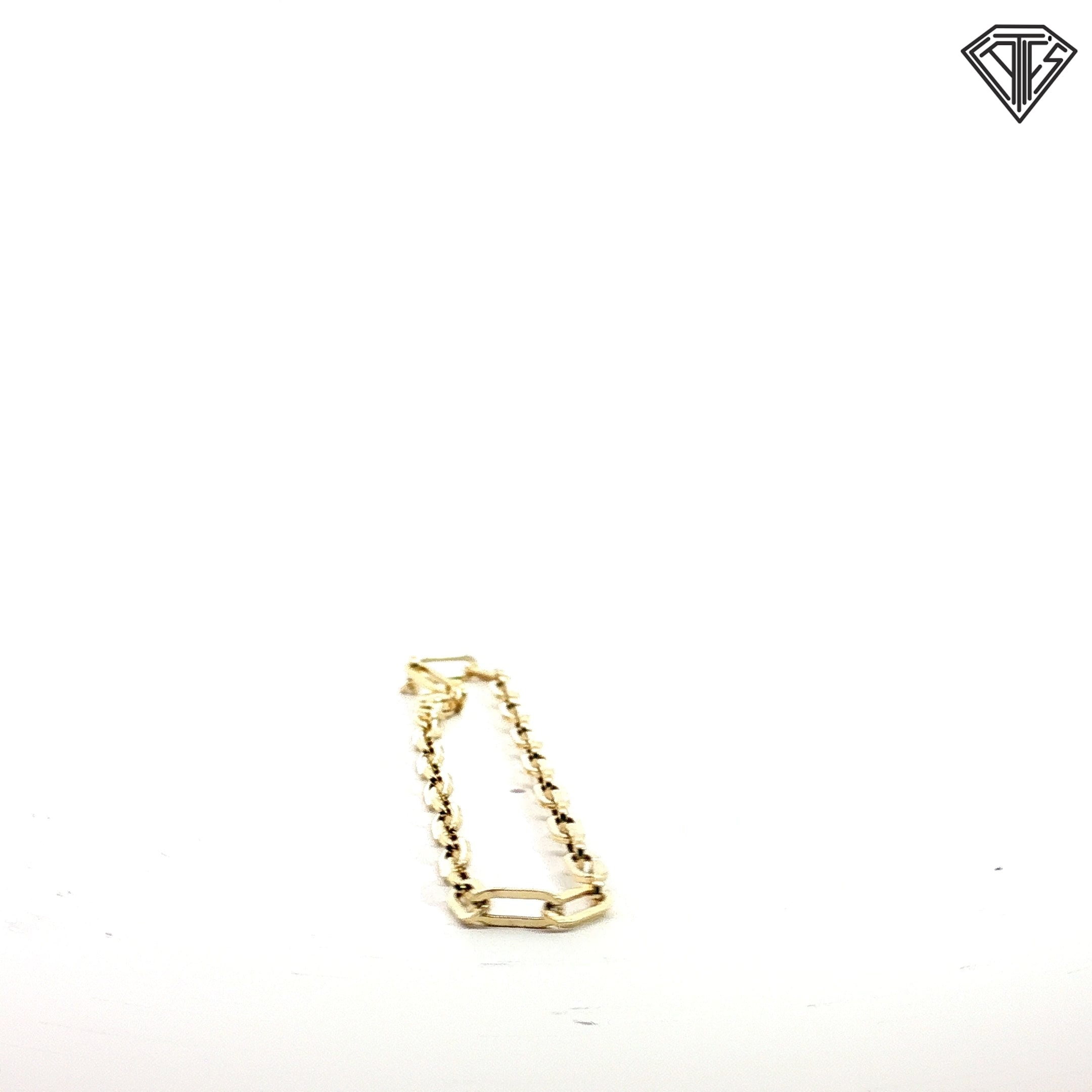 14k Yellow Gold Medium Paper Clip Link Bracelet  8"inch 2.1 gram
