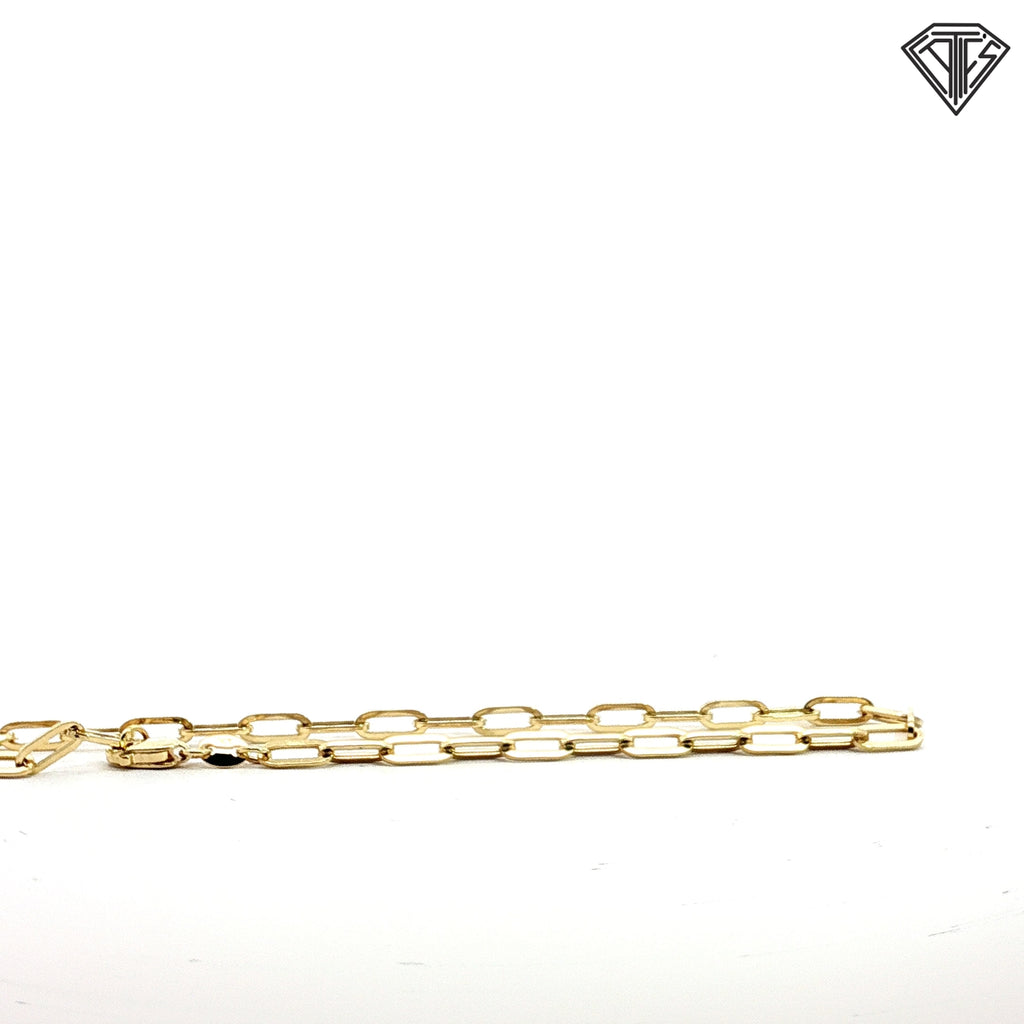 14k Yellow Gold Medium Paper Clip Link Bracelet  8"inch 2.1 gram
