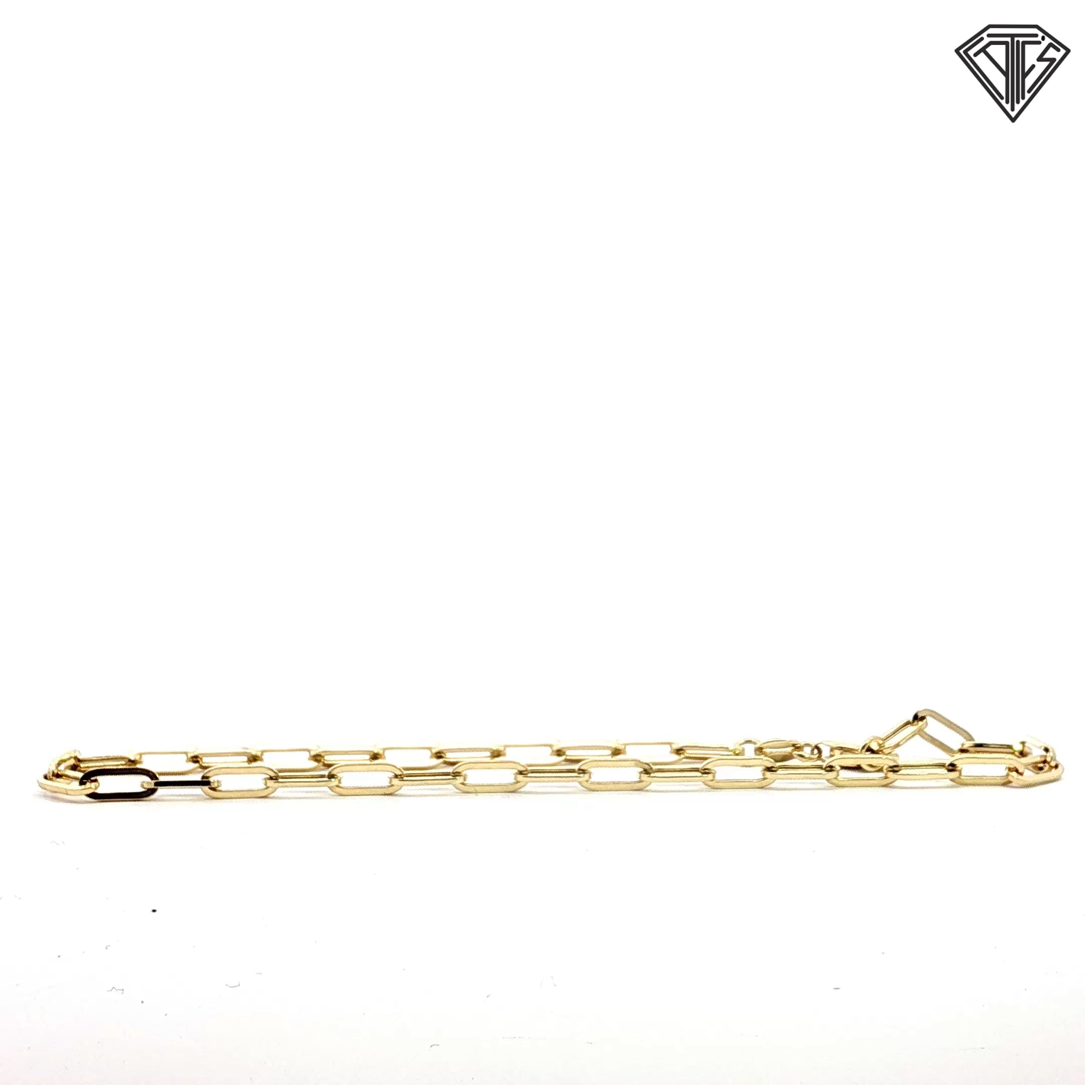 14k Yellow Gold Medium Paper Clip Link Bracelet  8"inch 2.1 gram