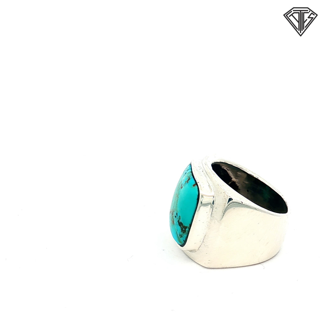 Vintage Silver Turquoise Ring 14.8 gram Size 6.75