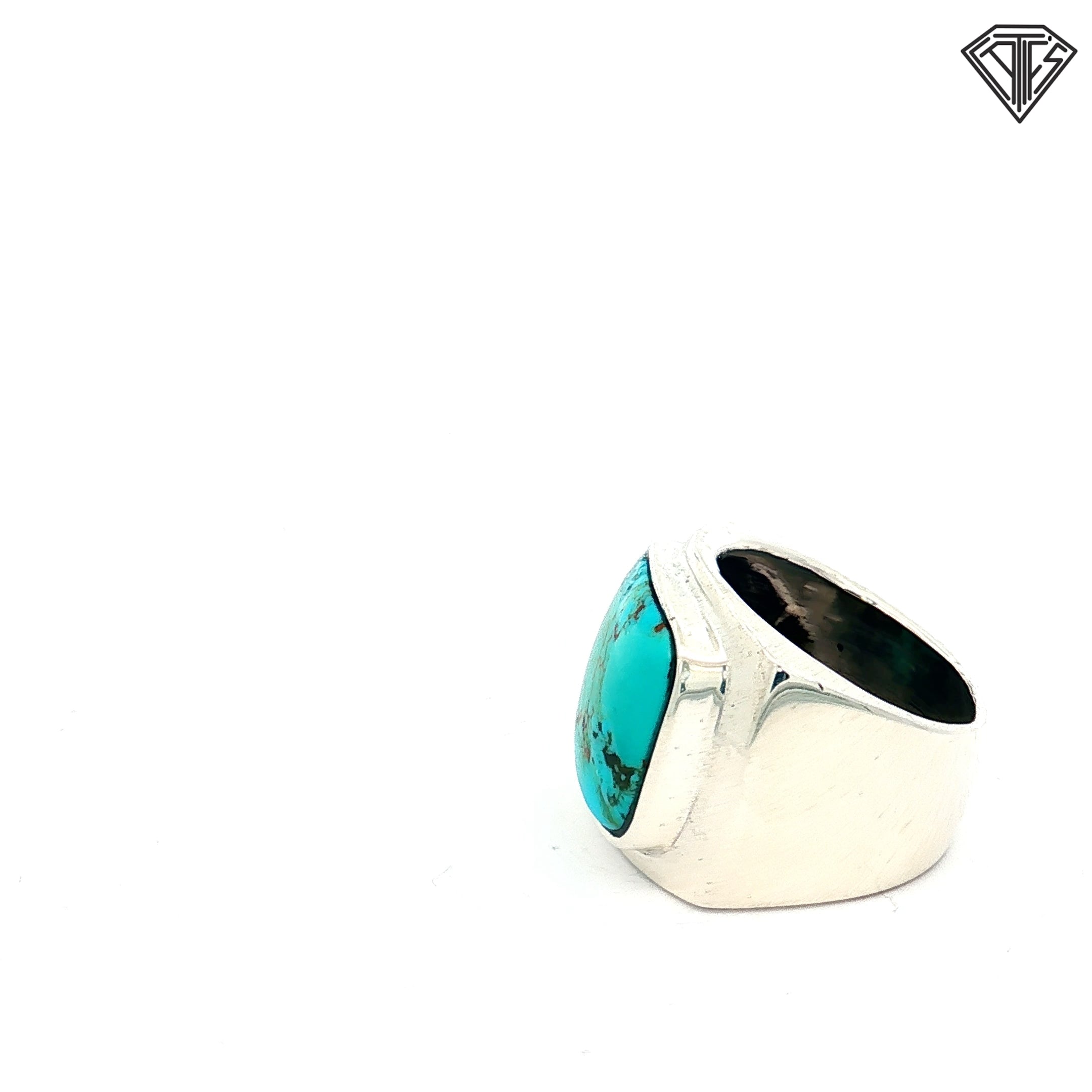 Vintage Silver Turquoise Ring 14.8 gram Size 6.75