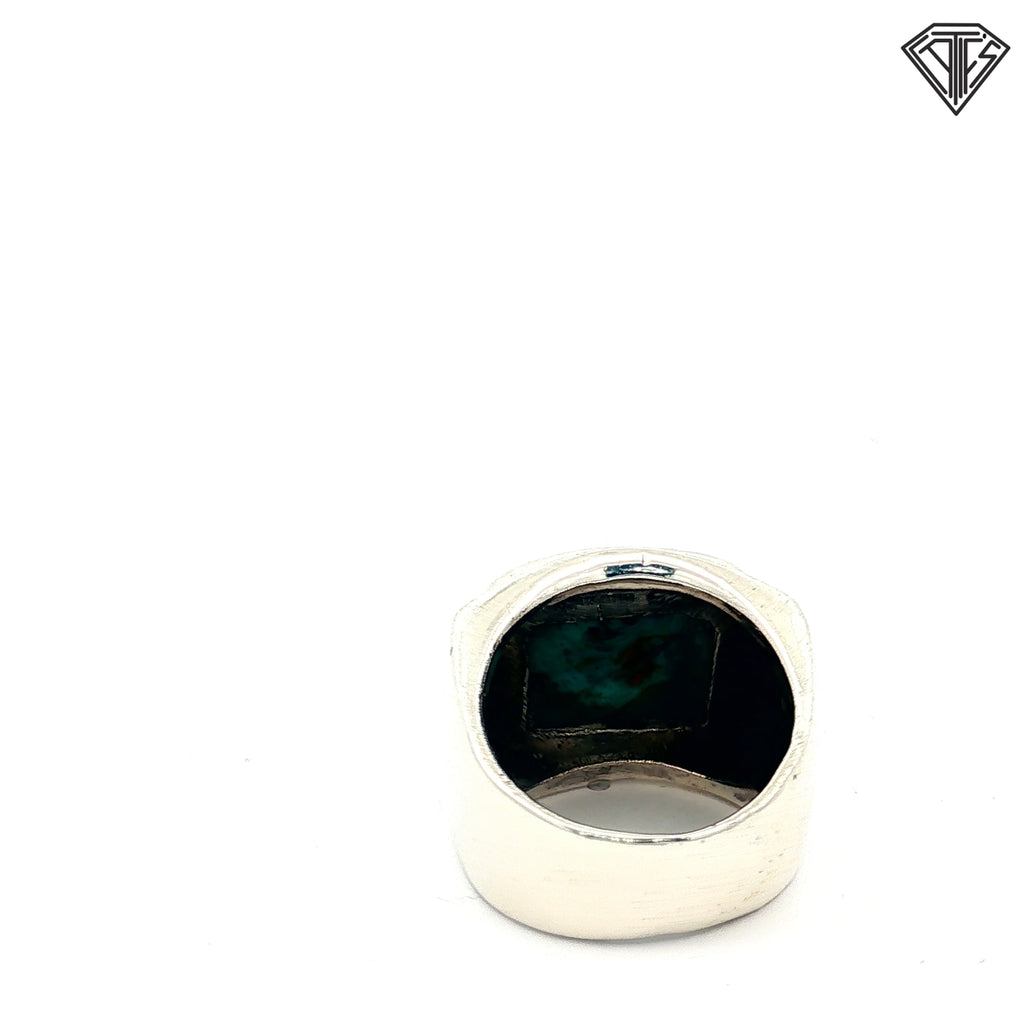 Vintage Silver Turquoise Ring 14.8 gram Size 6.75