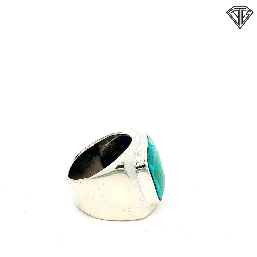 Vintage Silver Turquoise Ring 14.8 gram Size 6.75