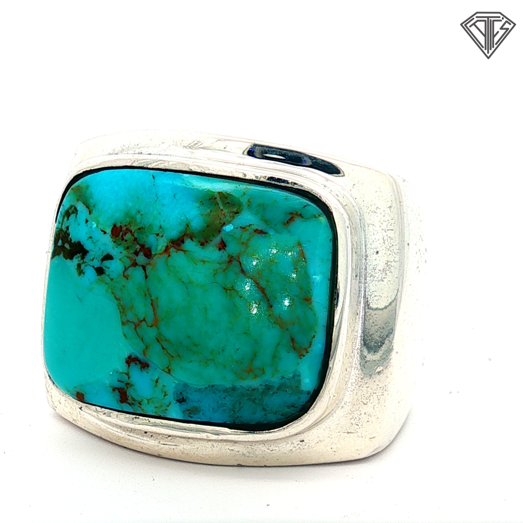 Vintage Silver Turquoise Ring 14.8 gram Size 6.75