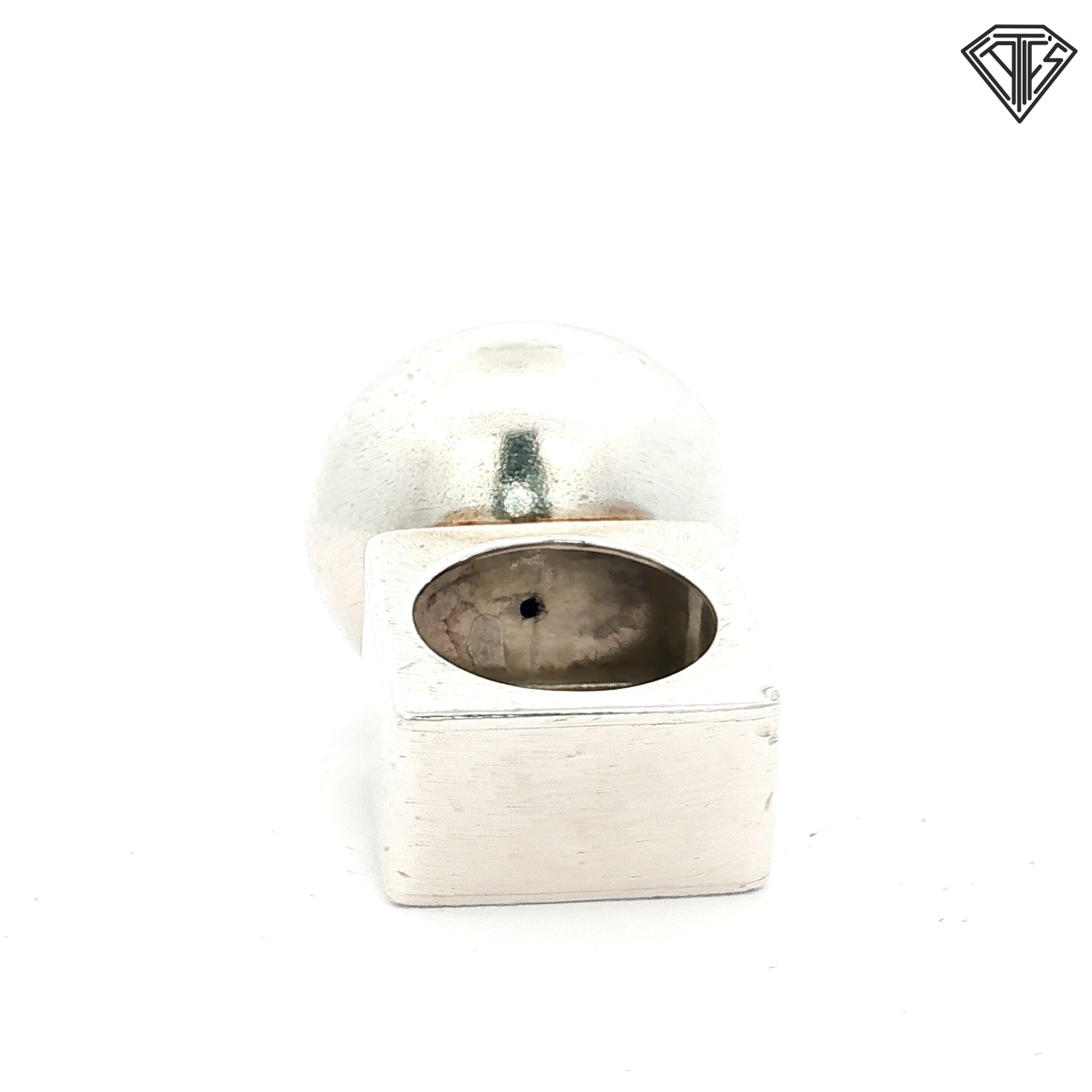Pre-Loved Kalibre Vintage Silver Globe Ring Size 7  Designed By Harlene Korey