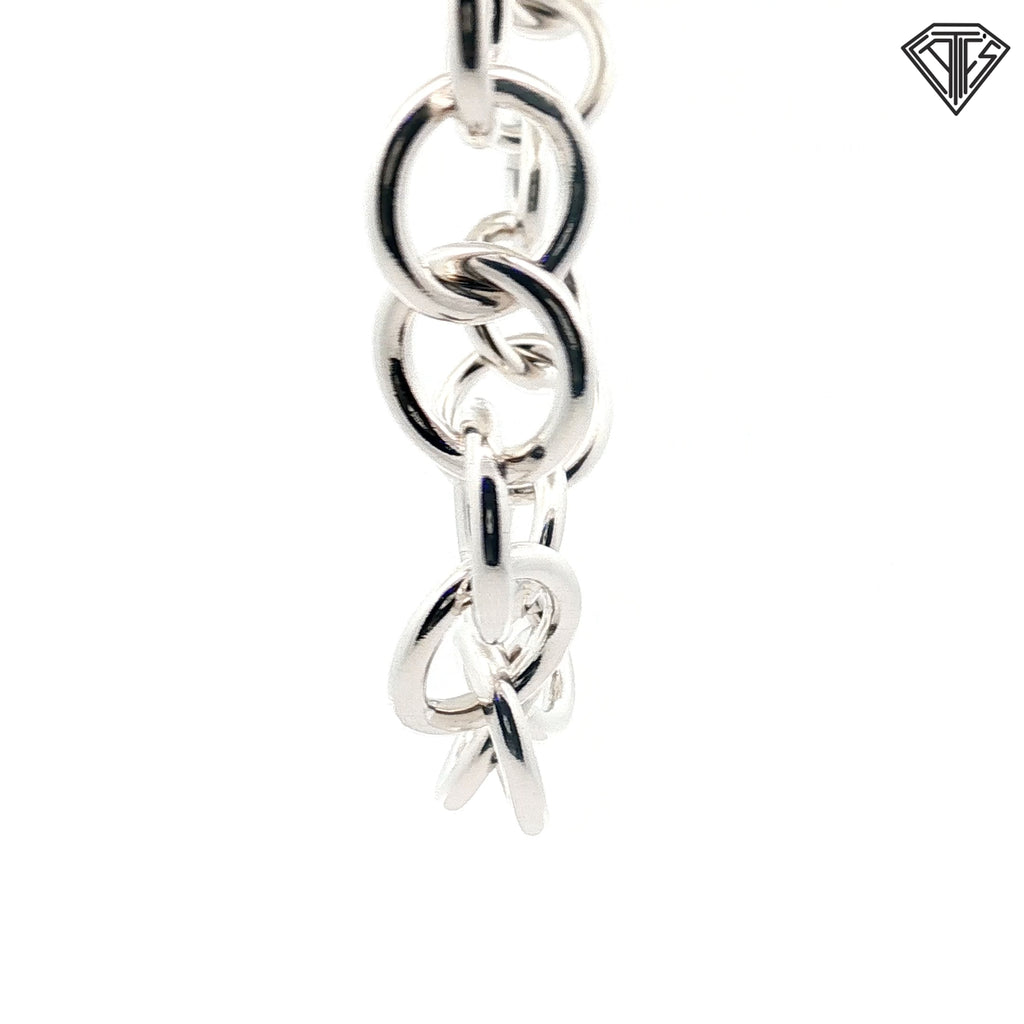 Pre-Loved Kalibre Sterling Silver Chunky Round Link Chain and bracelet 135.9 gram
