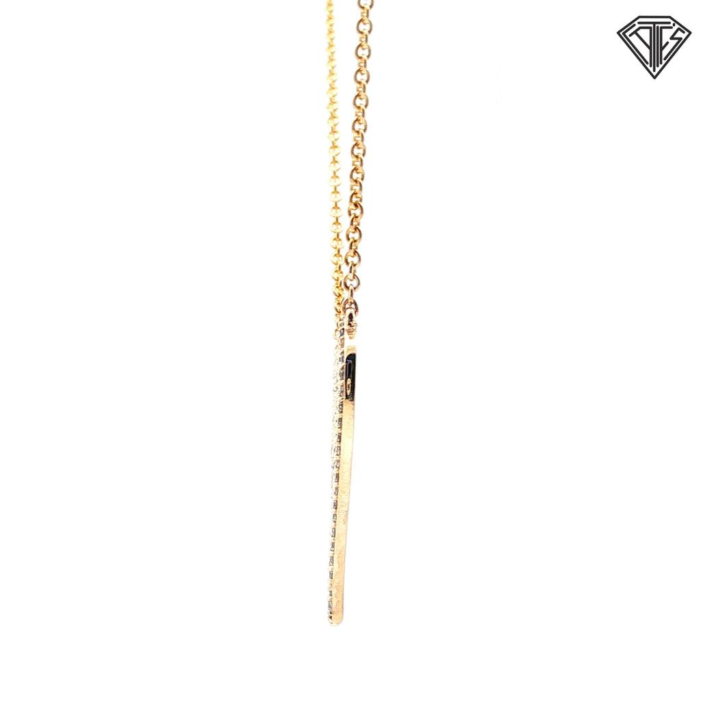 14k Yellow Gold 1.00ct I SI1 Round Diamond Heart Pendant 7.3 gram 18" inch