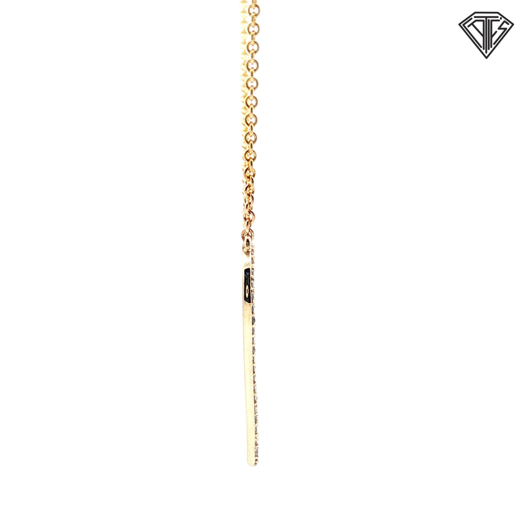 14k Yellow Gold 1.00ct I SI1 Round Diamond Heart Pendant 7.3 gram 18" inch