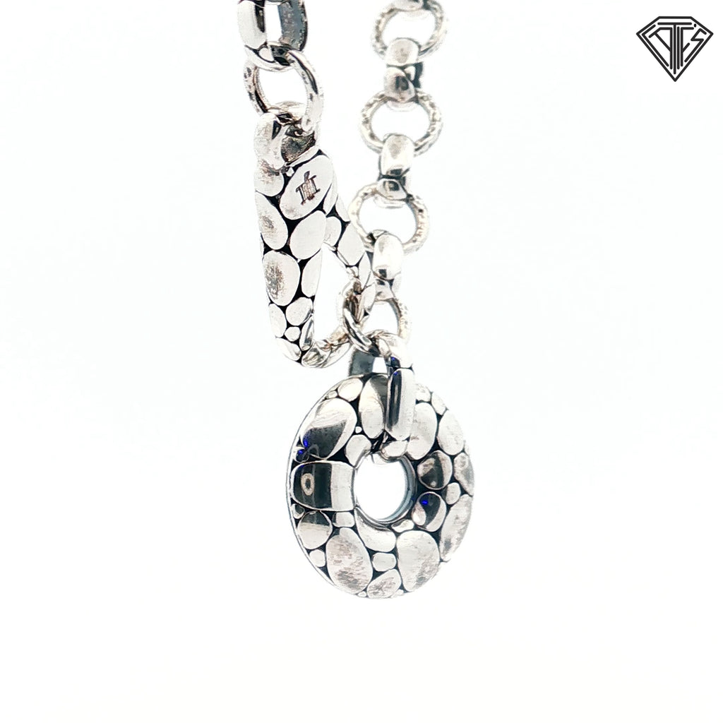 Pre-Loved John Hardy Sterling Silver Kali Link Pebble Charm Necklace