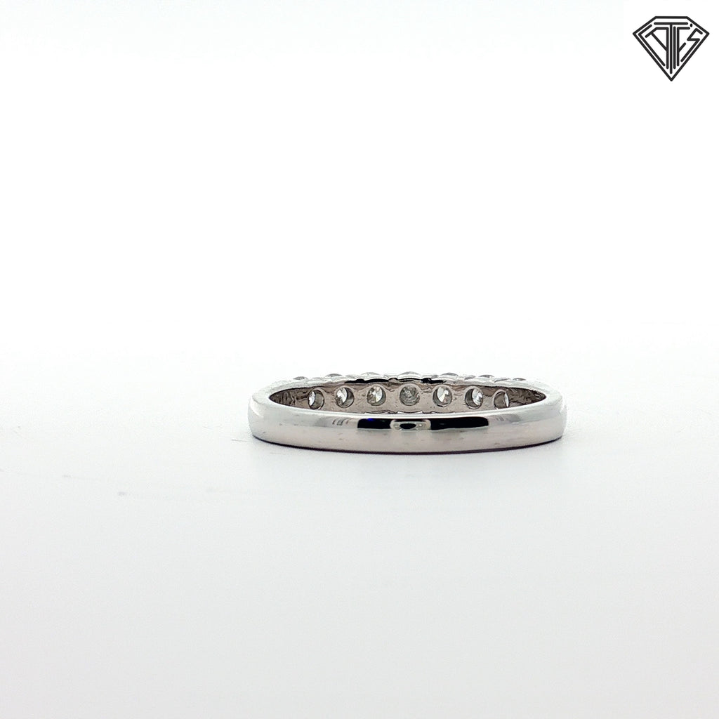 14k White Gold .75ct G VS2 (7) Round Diamond Wedding Band Size 7.5