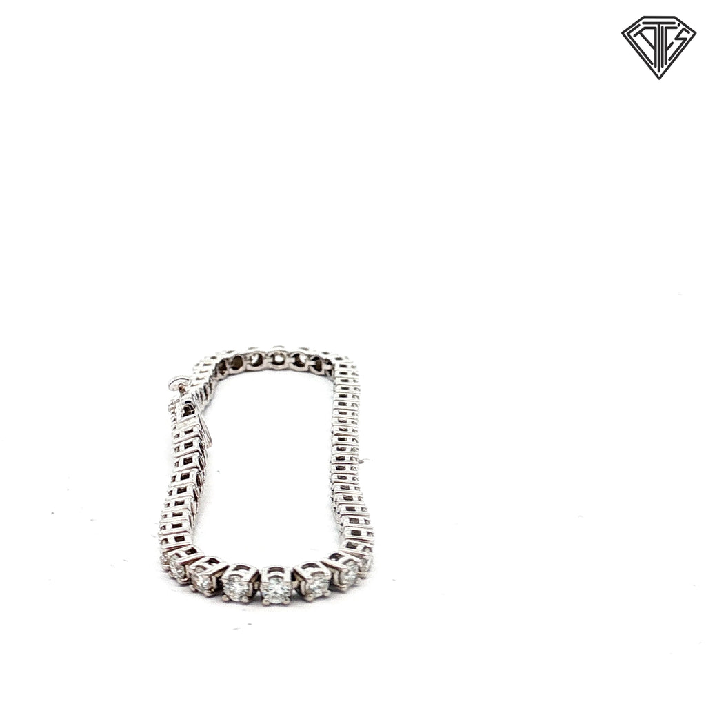 14k Yellow/ White Gold 2.50ct G VS2 Round Diamond Tennis Bracelet