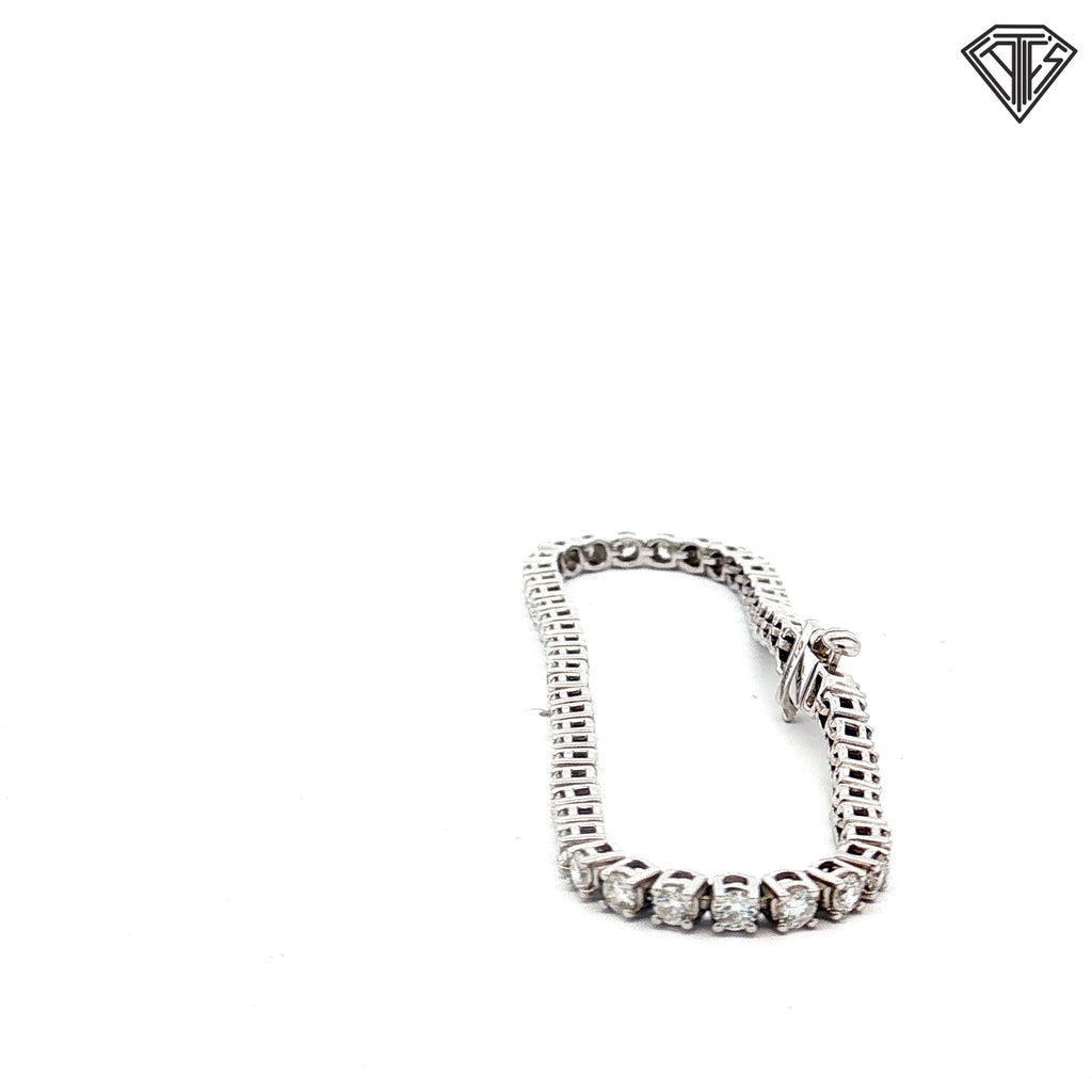14k Yellow/ White Gold 2.50ct G VS2 Round Diamond Tennis Bracelet
