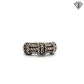 Pre-Loved Judith Ripka Silver Round Cubic Zirconium Stone Band Size 6.5