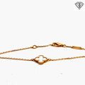 Pre-Loved 18k Yellow Gold Mother of Pearl Van Cleef Sweet Alhambra Bracelet  6.5- 7"inch / with Box and Papers