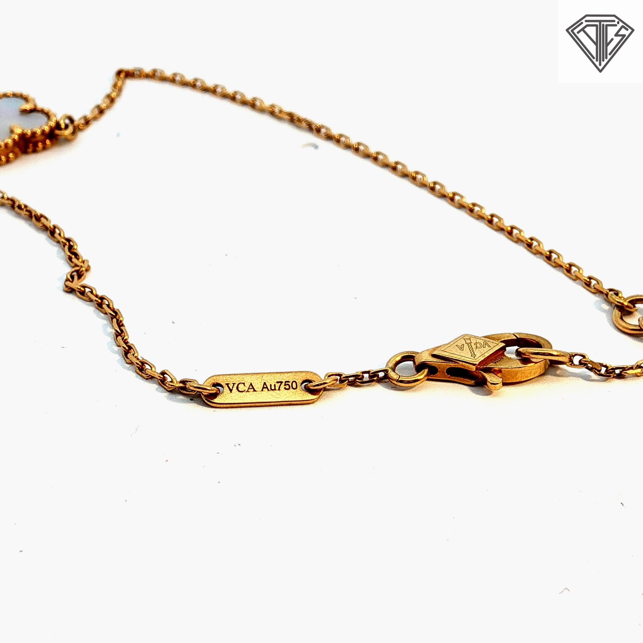 Pre-Loved 18k Yellow Gold Mother of Pearl Van Cleef Sweet Alhambra Bracelet  6.5- 7"inch / with Box and Papers