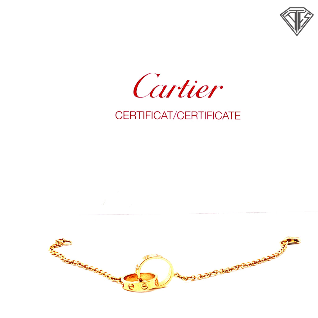 Pre-Loved 18k Yellow Gold Cartier Love Bracelet on a Chain  6"inch