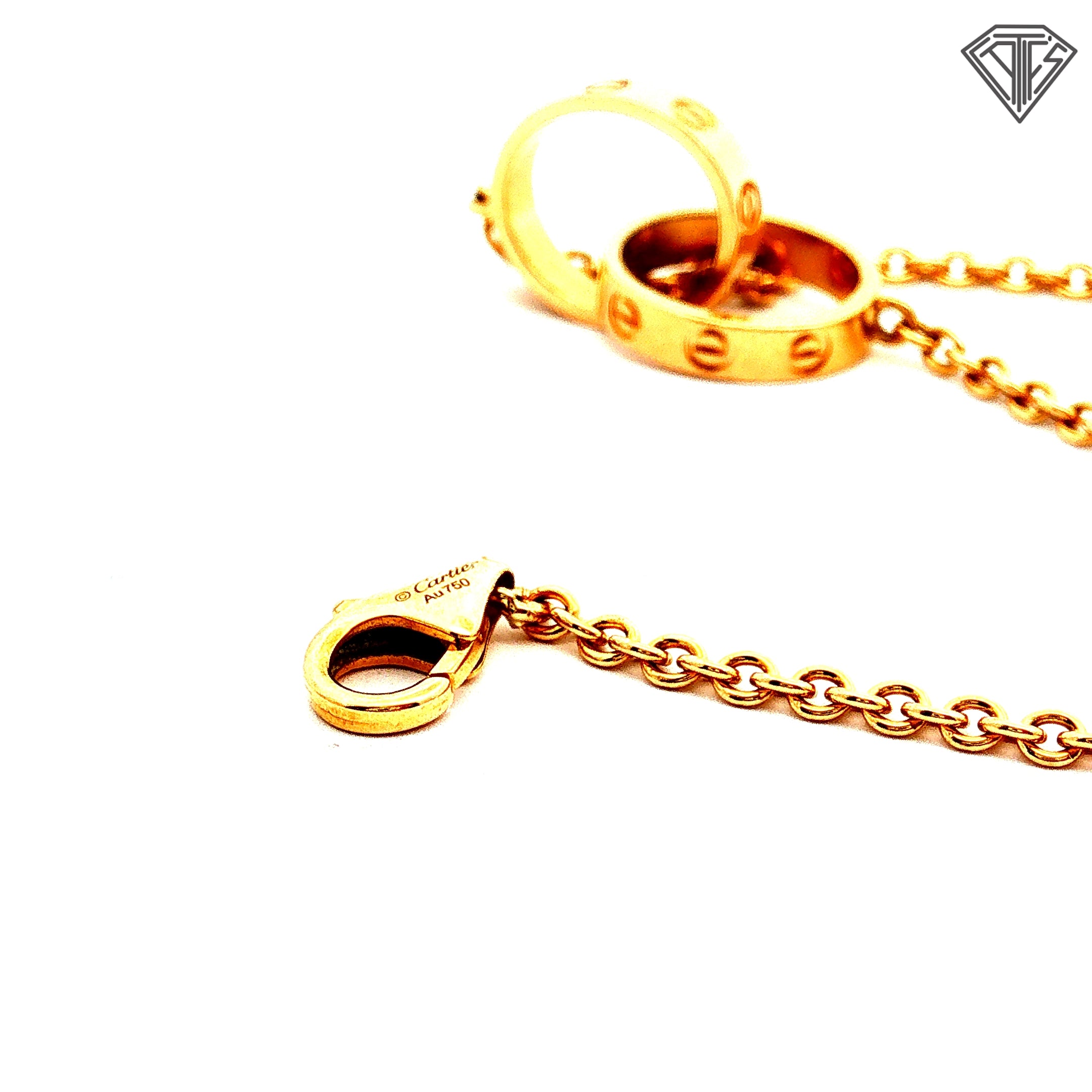 Pre-Loved 18k Yellow Gold Cartier Love Bracelet on a Chain  6"inch