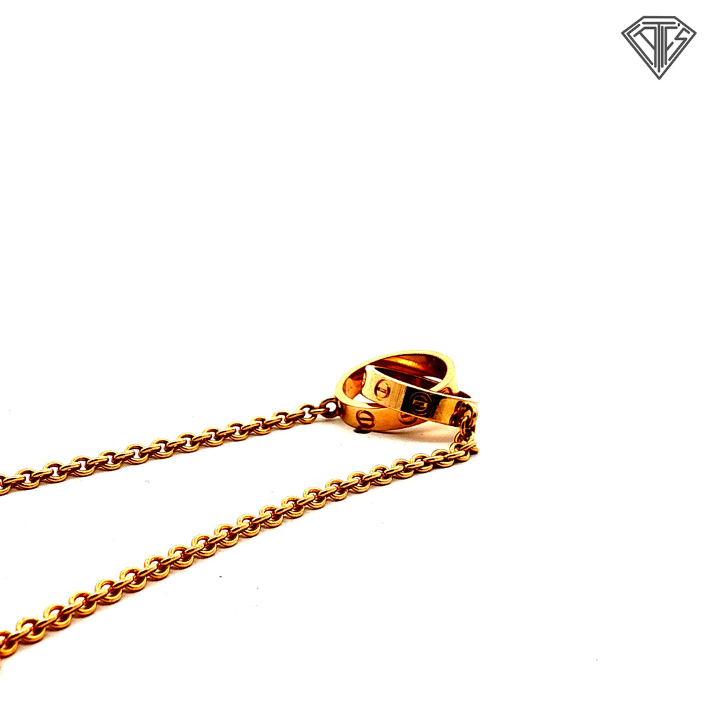 Pre-Loved 18k Yellow Gold Cartier Love Bracelet on a Chain  6"inch
