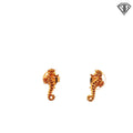 14k Yellow Gold Sea Horse Stud Earrings 1.0 gram