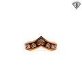 14k Two Tone V Shaped Stackable Ring 1.8 gram Size 7.5