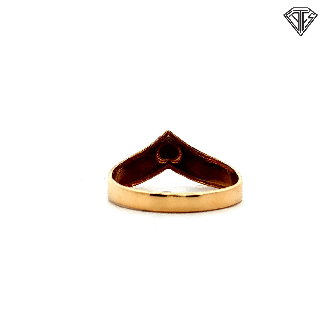 14k Two Tone V Shaped Stackable Ring 1.8 gram Size 7.5