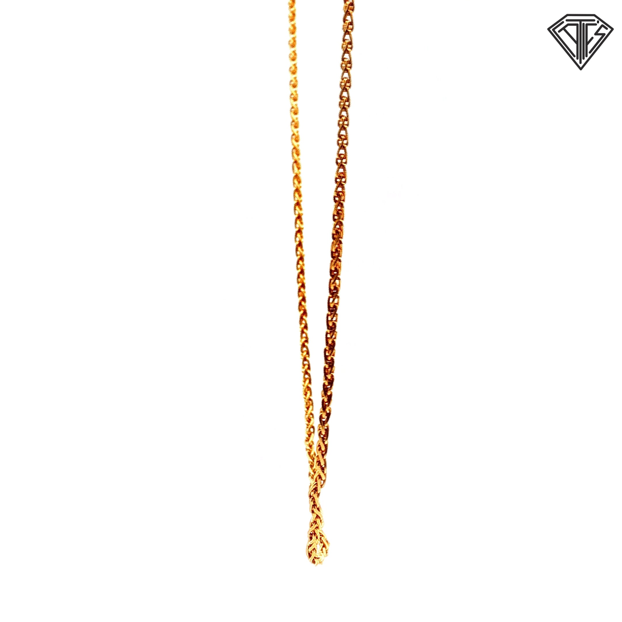 14k Yellow Gold Wheat Necklace 5.0 gram 1.45mm 18"inch