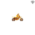 14k Two Tone Dirt Bike Pendant 5.8gram 1"inch
