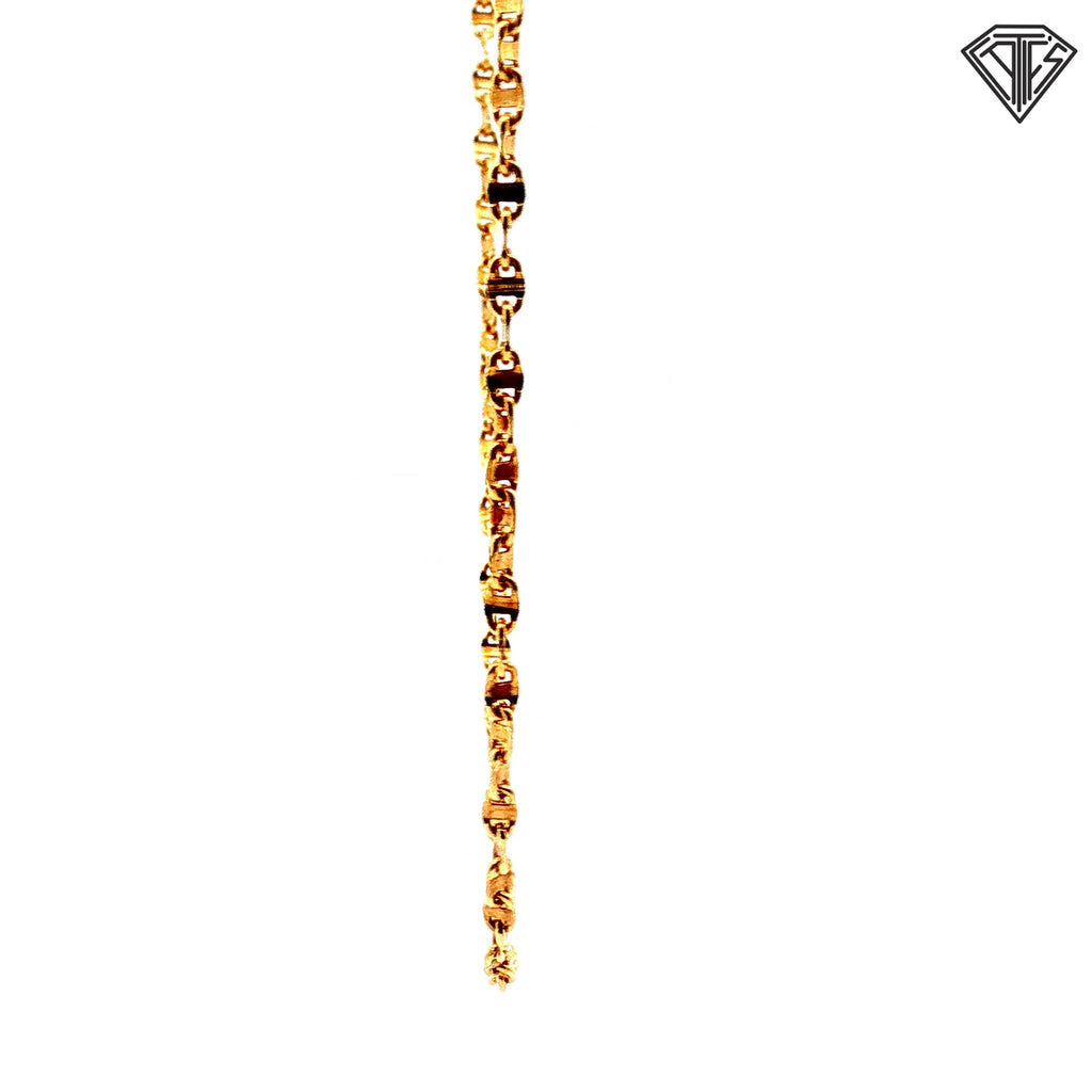 14k Yellow Gold Mariner Anchor 5.8gram 2.48mm 18"inch