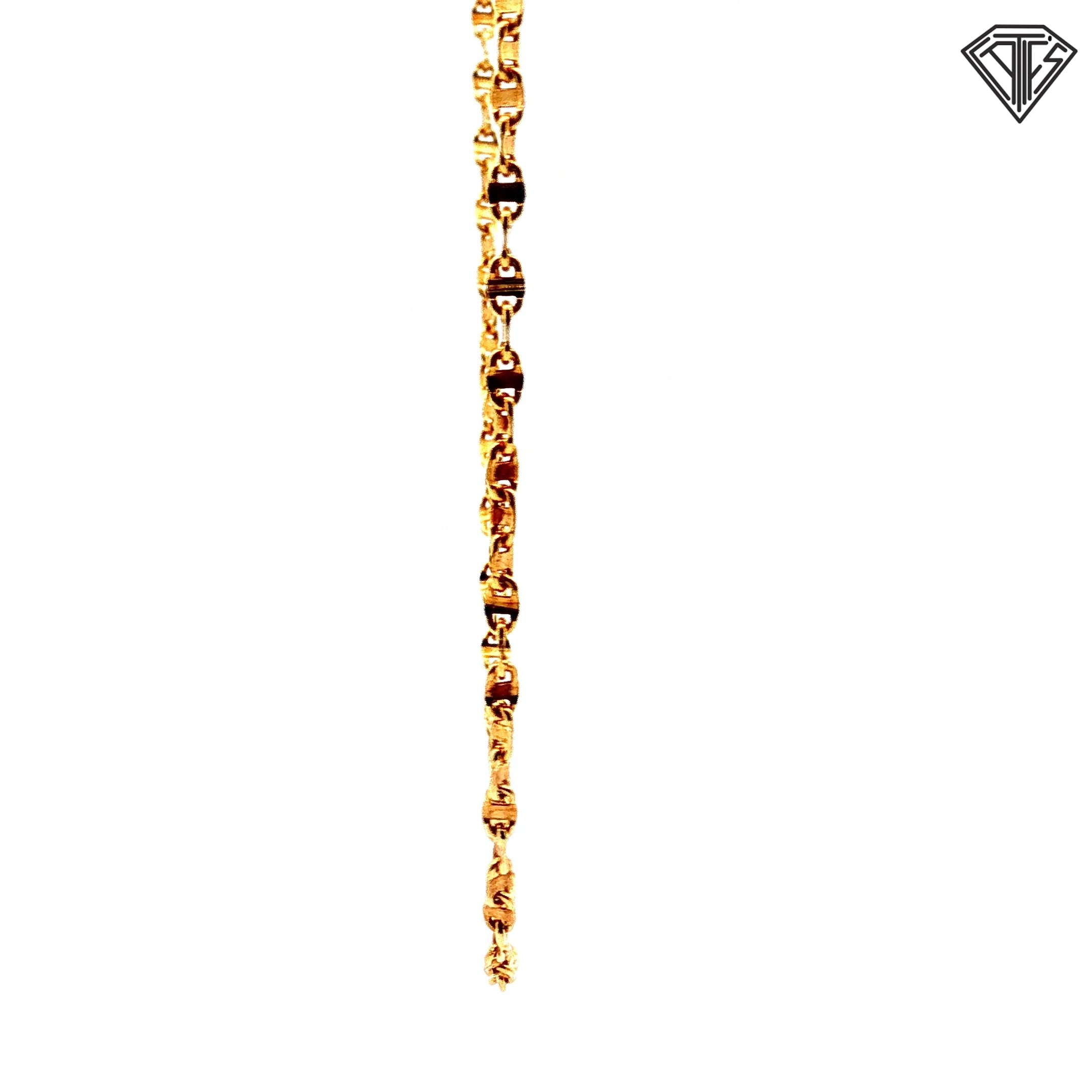 14k Yellow Gold Mariner Anchor 5.8gram 2.48mm 18"inch