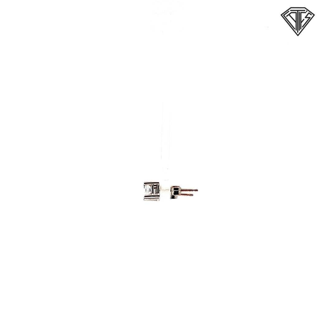 14k White Gold .30ct G SI1 Princess Cut Stud Earrings