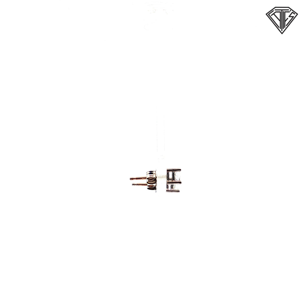 14k White Gold .30ct G SI1 Princess Cut Stud Earrings