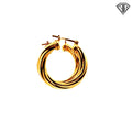 14k Yellow Gold Twisted Hoop 6.7gram 4.72mm