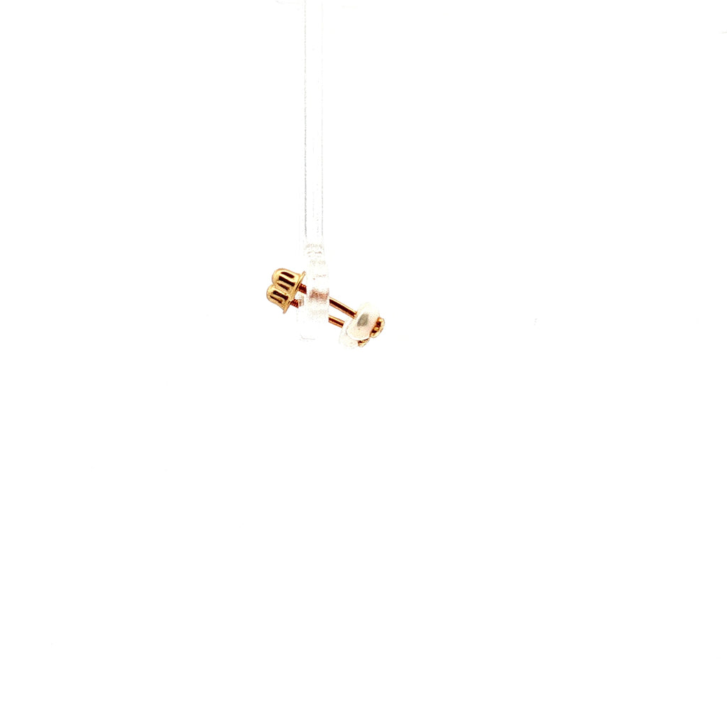 14k Yellow Gold Baby Pearl Stud Earrings