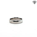 14k White Gold European Comfort-Fit Wedding Band 5.2 gram Size 10