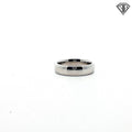 14k White Gold European Comfort-Fit Wedding Band 4.5 gram Size 5.5