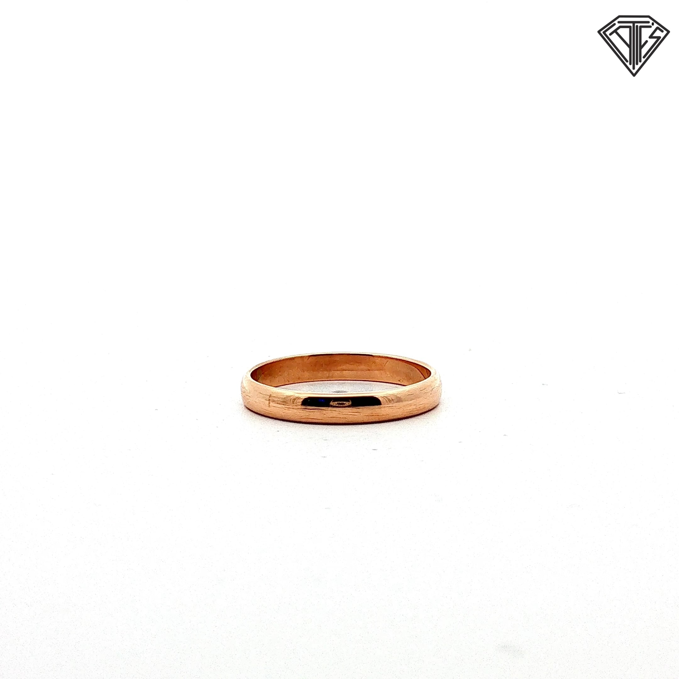14k Yellow Gold Classic Regular Comfort-Fit Wedding Band 2.4 gram Size 7.5