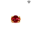 18k Yellow Gold 11.00ct Oval Rubellite Tourmaline / 1.15ct G VS2 Round Diamond Ring Size 5 Signed By Hubert