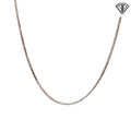 14k White Gold Diamond-Cut Spiga 18"inch 3.4 gram