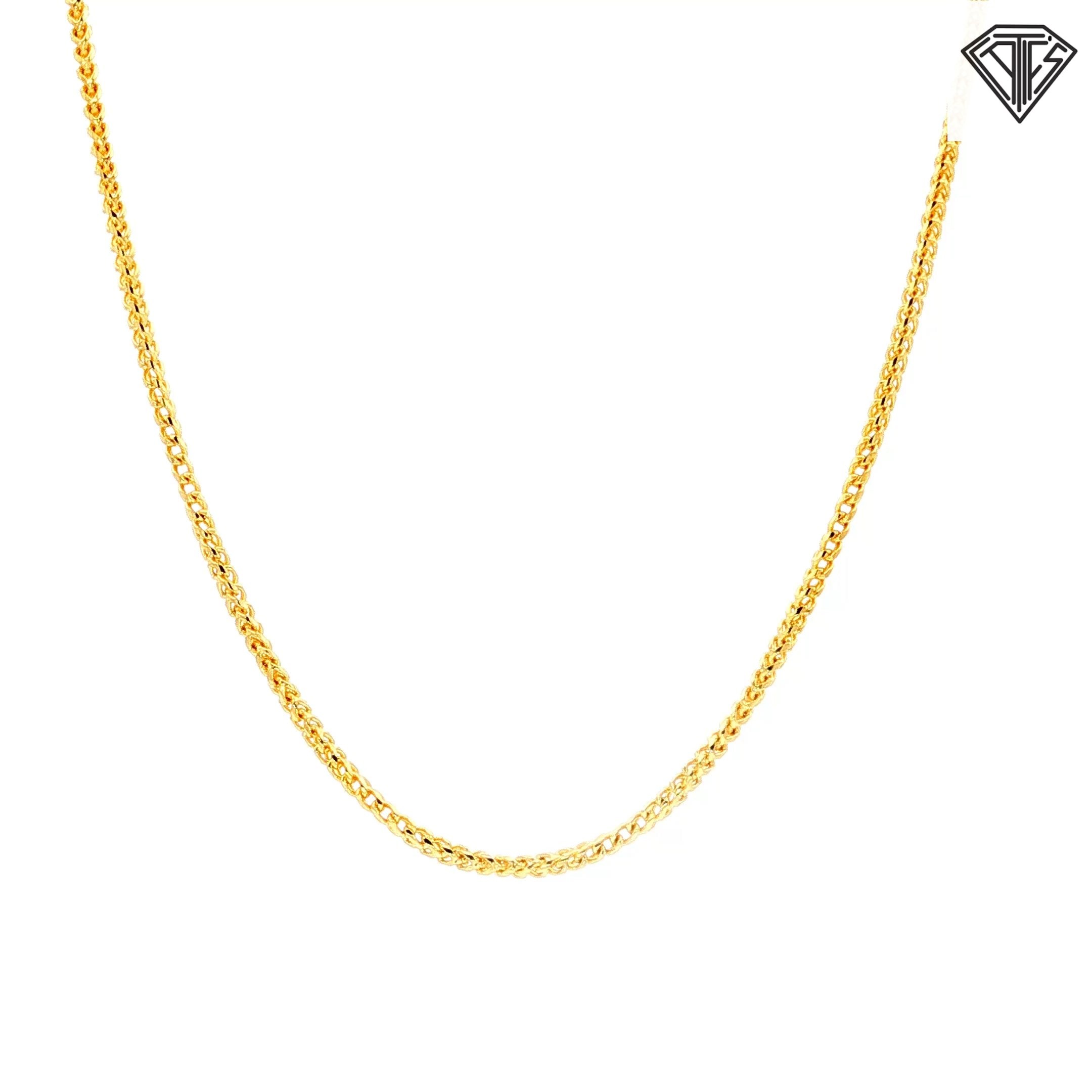 14k Yellow Gold Franco Necklace 18"inch 4.6 gram