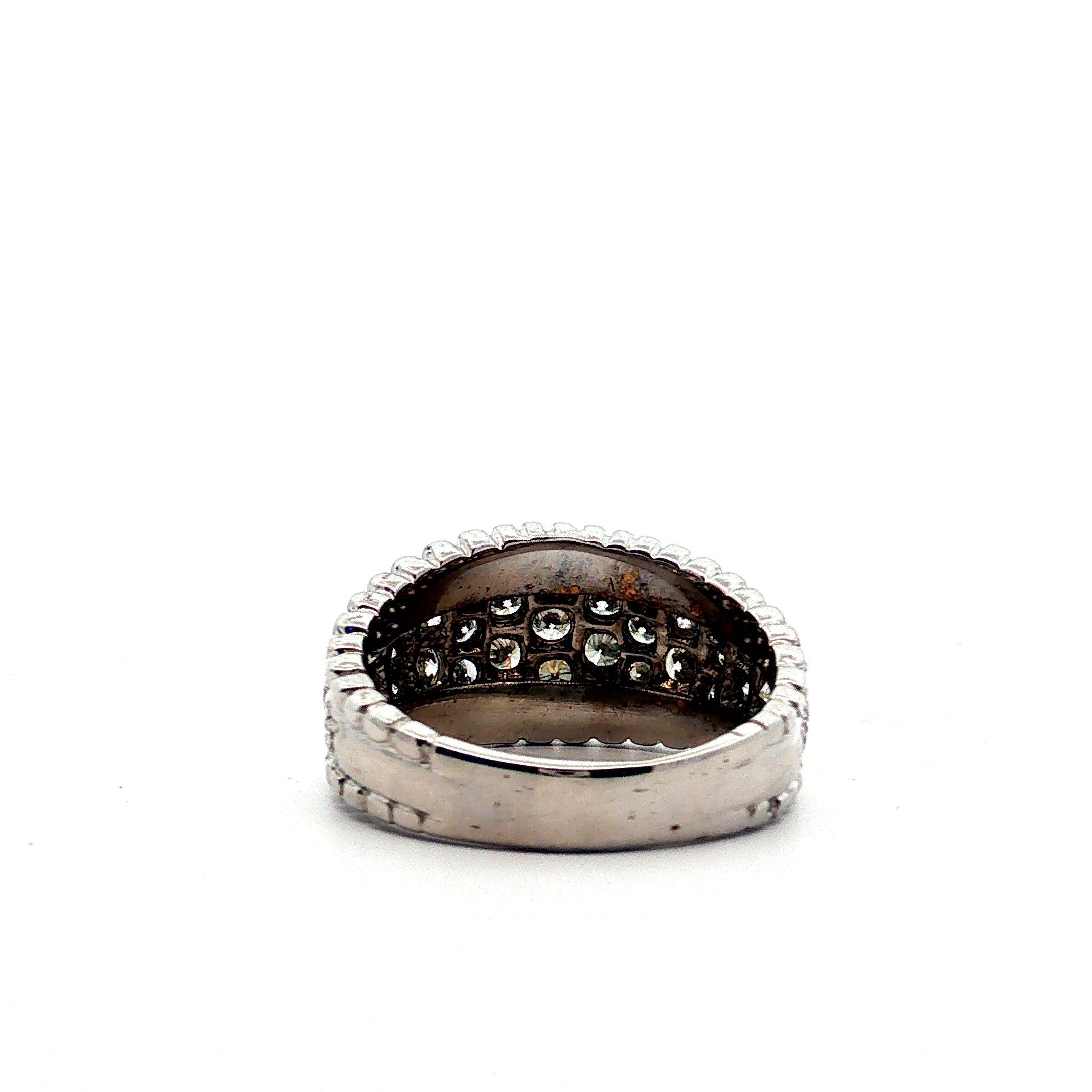 14k White Gold 1.85ct F/G VS2 Round Diamond Approx. Cigar Band Size 9.5