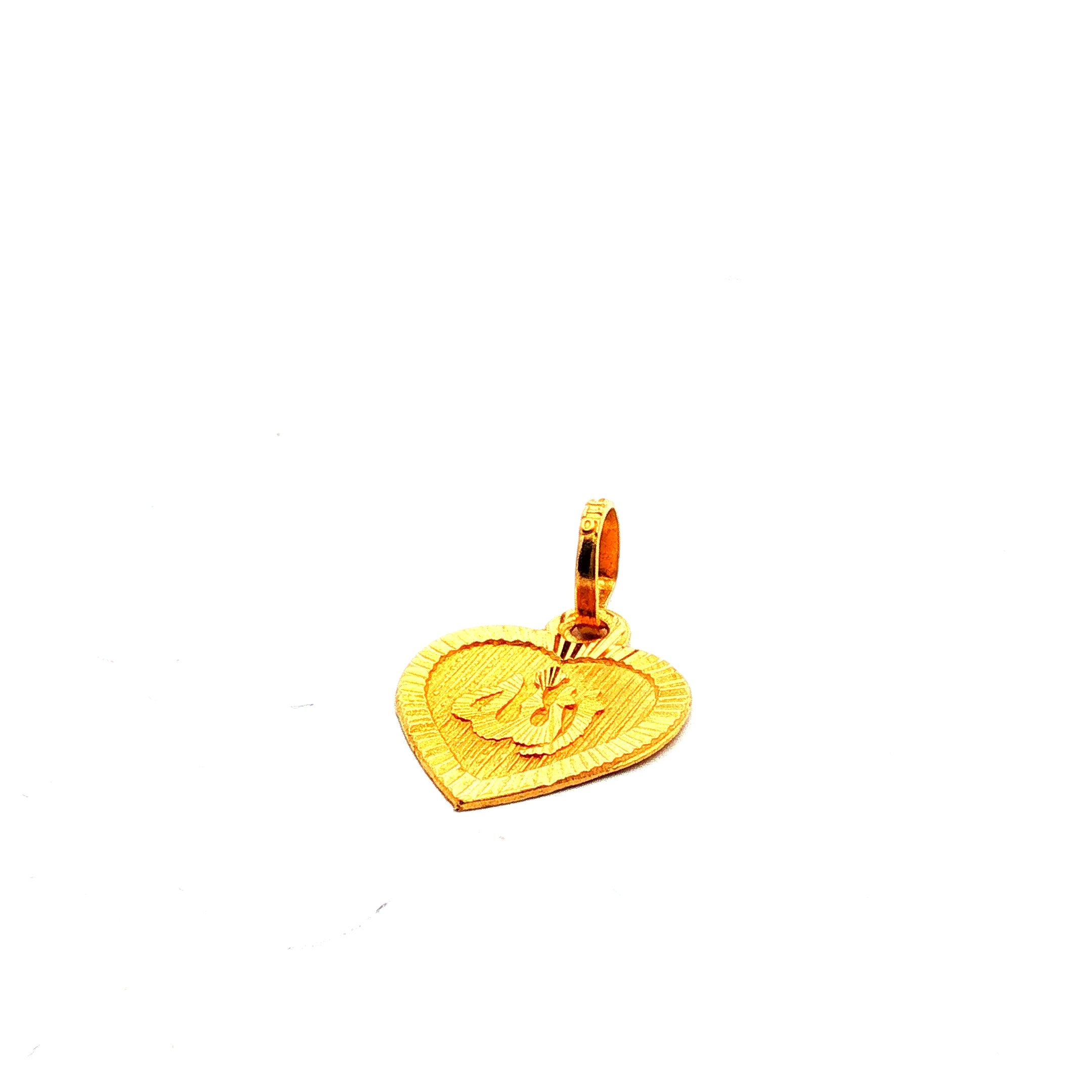 22k Yellow Gold Heart Shape "Allah" Pendant 1.3 gram