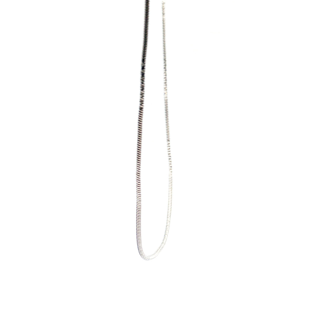 18k White Gold Snake Necklace 3.50 gram 16"inch