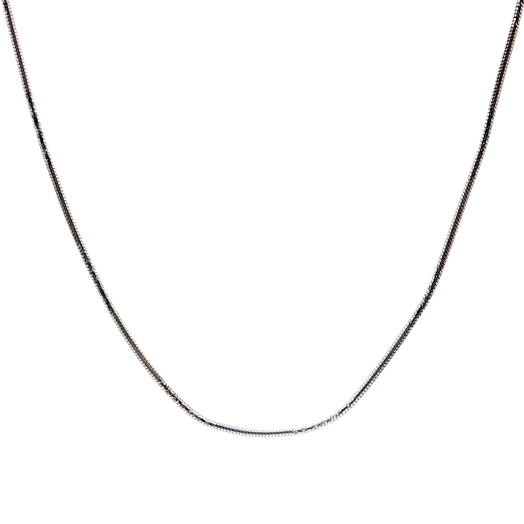 18k White Gold Snake Necklace 3.50 gram 16"inch